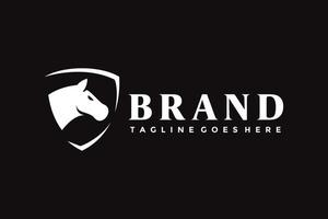 paard logo schild vector