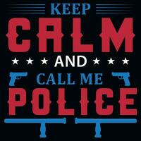 Politie typografie t-shirt ontwerp vector