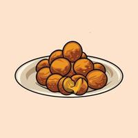 bolinho de arroz voedsel vector