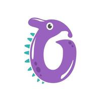 dinosaurus aantal ontwerp verjaardag partij voor kinderen vector