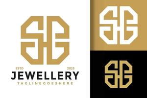 brief h diamant sieraden logo vector icoon illustratie