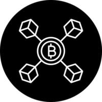 blockchain vector icoon stijl