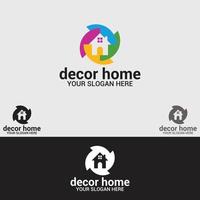 decor huis logo ontwerp vector sjabloon set