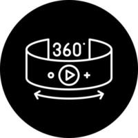 360 mate video vector icoon stijl