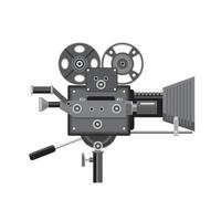 vintage filmcamera rollende kant vector