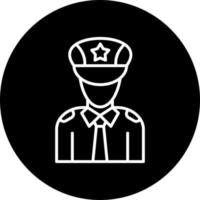 Politie officier vector icoon stijl