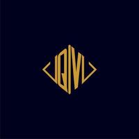 qv eerste monogram plein logo ontwerp ideeën vector