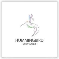 minimalistische vogel logo ontwerp met pastel kleur en elegant lijnen stijl logo premie elegant sjabloon vector eps 10