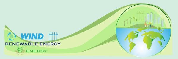 groen eco stad vector esg cologie milieu vriendelijk sjabloon, duurzaamheid eco vector is een schoon planeet en de distributie van afval.