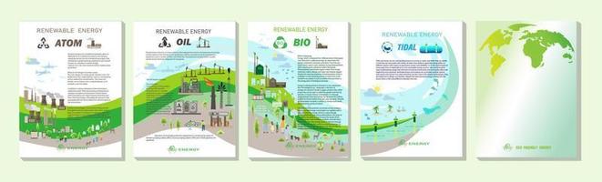 groen eco stad vector esg cologie milieu vriendelijk sjabloon, duurzaamheid eco vector is een schoon planeet en de distributie van afval.