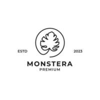 vector monstera blad logo ontwerp concept illustratie idee