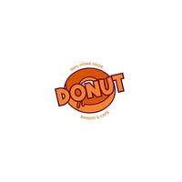 vlak donut logo ontwerp vector concept illustratie idee