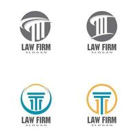 Justitie wet logo sjabloon vector illustratie ontwerpset