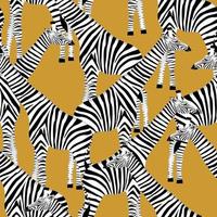 gouden achtergrond met giraffen die zebra's willen zijn vector