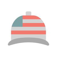 hoed Verenigde Staten van Amerika vlag vector icoon