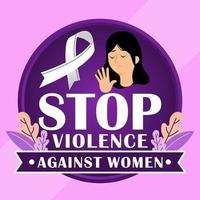 stop met het geven van geweld aan vrouwen vector