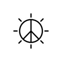 zon, vrede vector icoon
