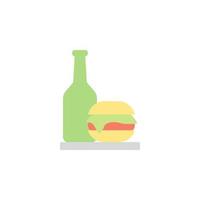 bier fles, Hamburger vector icoon