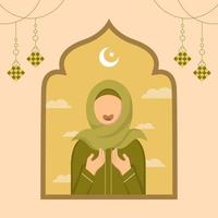 ramadan kareem mubarak wenskaart vector