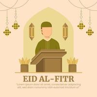 eid al-fitr wenskaart vector