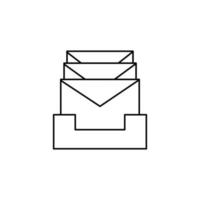 postvak IN, e-mail, berichten vector icoon