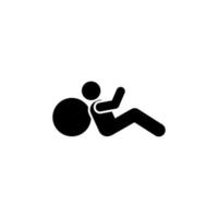 bal Sportschool Mens sport- met pijl pictogram vector icoon