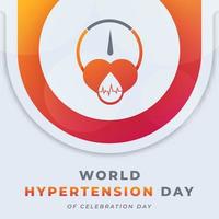 wereld hypertensie dag viering vector ontwerp illustratie voor achtergrond, poster, banier, reclame, groet kaart