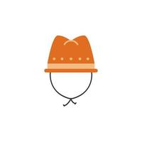 ontdekkingsreiziger hoed, kleding vector icoon