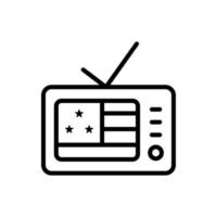 TV Verenigde Staten van Amerika vlag vector icoon