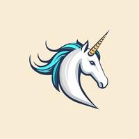 eenhoorn paard vector ontwerp logo