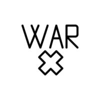 oorlog, verbieden vector icoon
