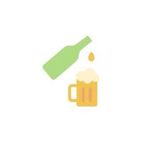 bier fles, beker vector icoon