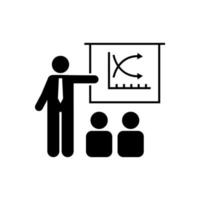 pictogram van seminarie, mensen vector icoon