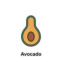 avocado, fruit vector icoon