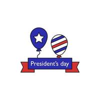 president dag ballon vector icoon