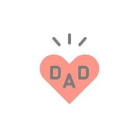 hart, liefde, vader vector icoon