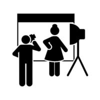 model, binnen, portret, fotografie pictogram vector icoon