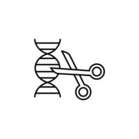 dna, schaar vector icoon