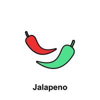 jalapeño, groente vector icoon
