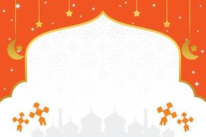 eid uitverkoop poster sjabloon met vrij ruimte voor tekst. met moskee silhouet ornament, maan, sterren ontwerp voor banier, sociaal media, groet kaart. Islamitisch vector illustratie