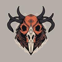 sjamanen schedel masker vector logo