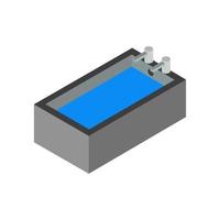 isometrische badkuip op achtergrond vector