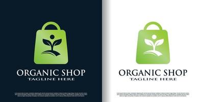 biologisch winkel logo ontwerp met creatief concept premie vector