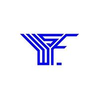 wsf brief logo creatief ontwerp met vector grafisch, wsf gemakkelijk en modern logo.