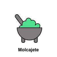 molcajete, voedsel vector icoon