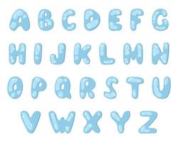 een reeks van brieven, de alfabet. bubbel tekst vector