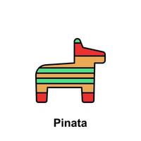 piñata, paard vector icoon