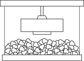 helder vector illustratie van een popcorn maker, tussendoortje, straat voedsel, popcorn machine, tekening en schetsen