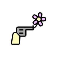 revolver, bloem vector icoon
