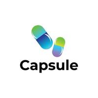 modern 3d capsule logo ontwerp vector